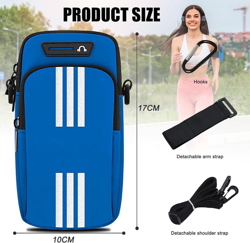 MOVOYEE Phone Holder for Running Armband Small Crossbody Bags for Women Men Kids,iPhone 11 12 13 14 15 16 Pro Max Xs 16e XR X 8 7 Plus SE Mini Pouch,Samsung Galaxy Ultra Edge S25 S24 Note 20 Arm Bag - Image 2